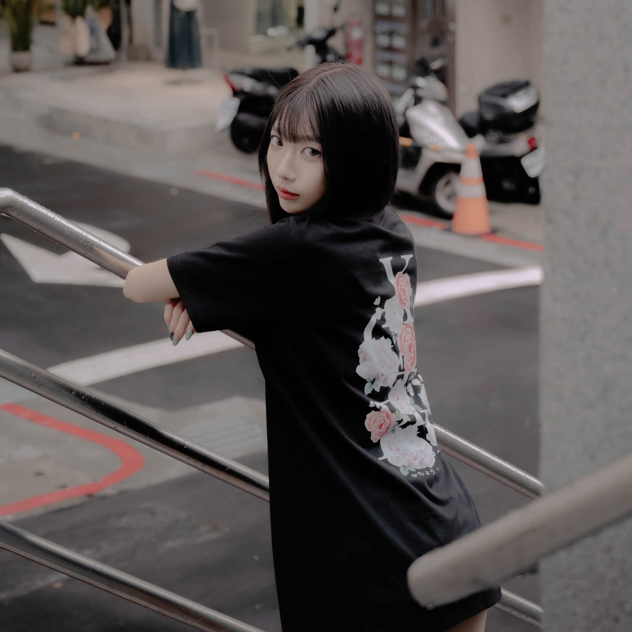 XCTRL 花鳥風月短T-黑