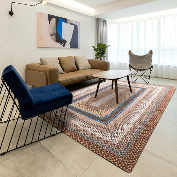漸變色彩手編地毯