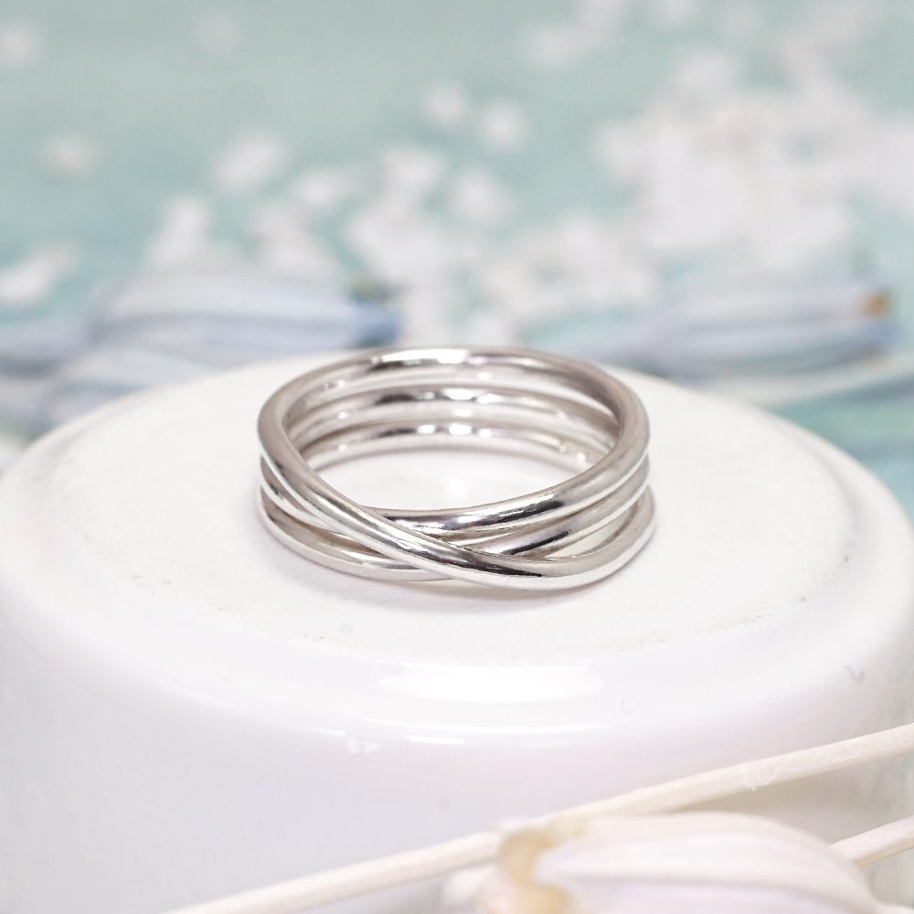 三迴旋銀戒 925純銀戒指