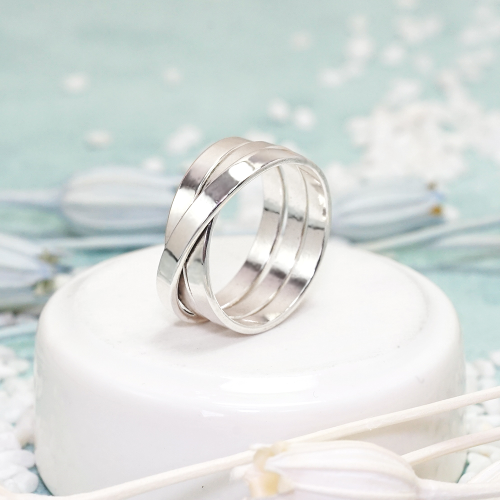 三迴纏繞銀戒 925純銀戒指