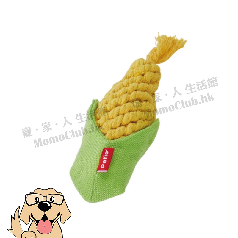 Petio - 磨牙潔齒手工編織玉米狗玩具 S [犬用]