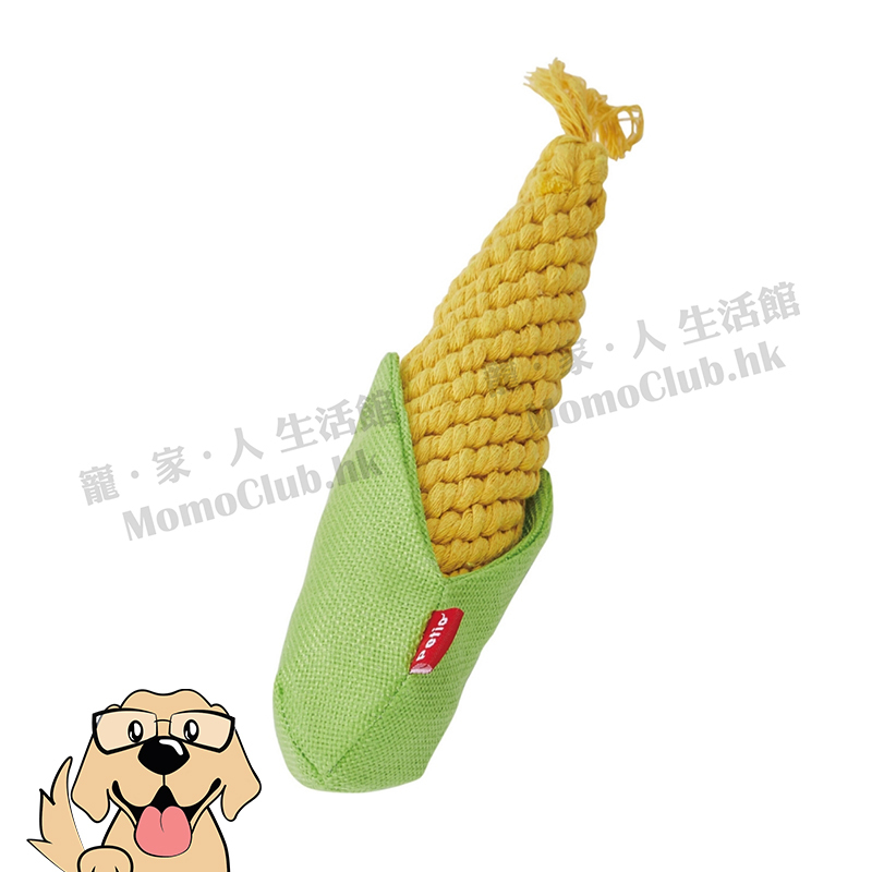 Petio - 磨牙潔齒手工編織玉米狗玩具 M [犬用]