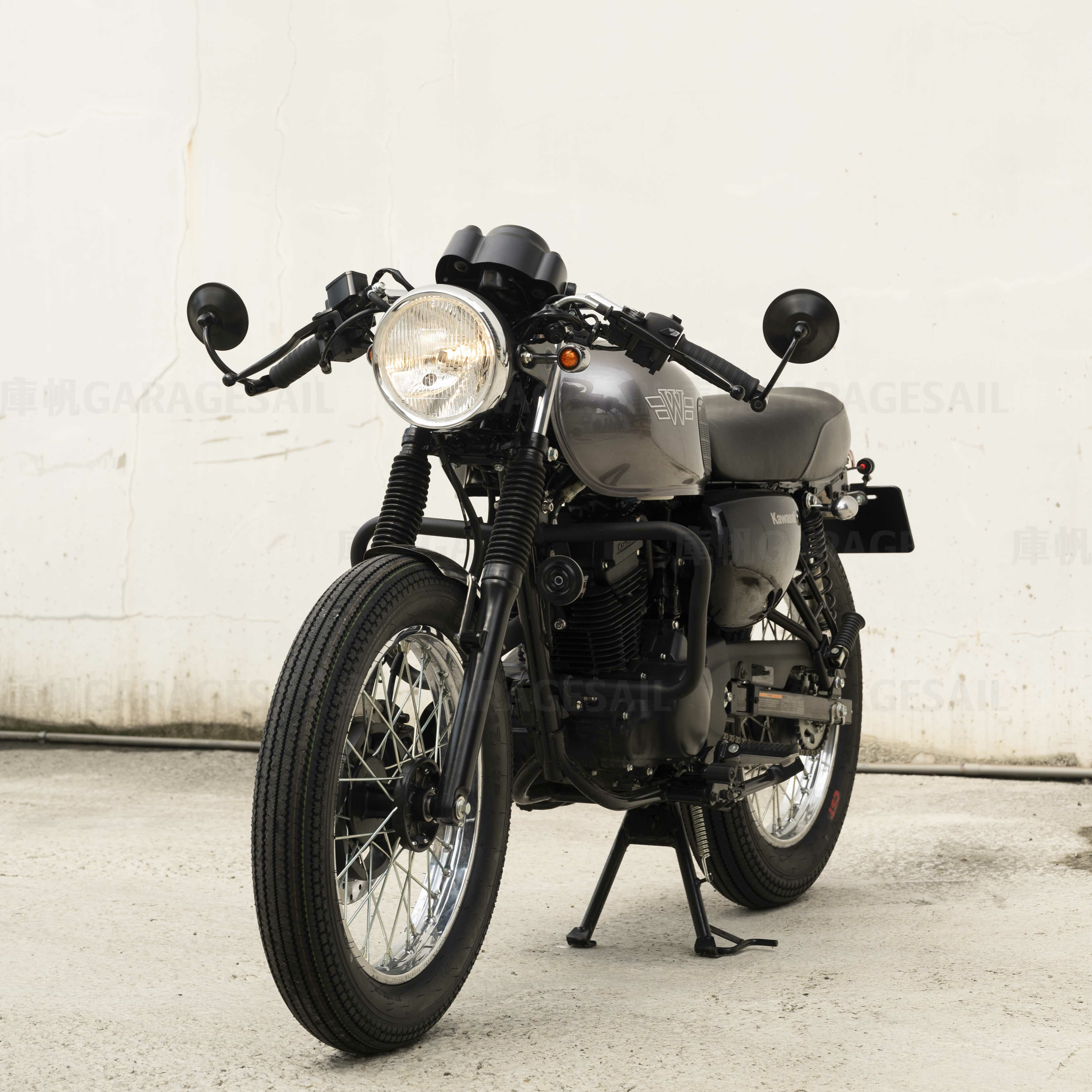 把手端 後照鏡 經典 4吋圓 黑