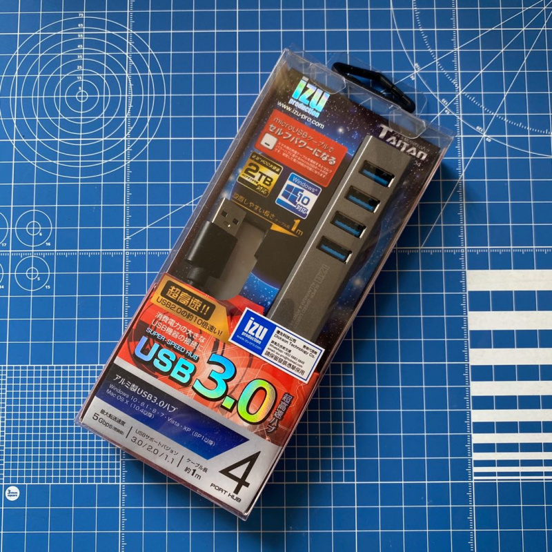 IZU Taitan 4P USB3.0 Hub 1m Cable U3H04