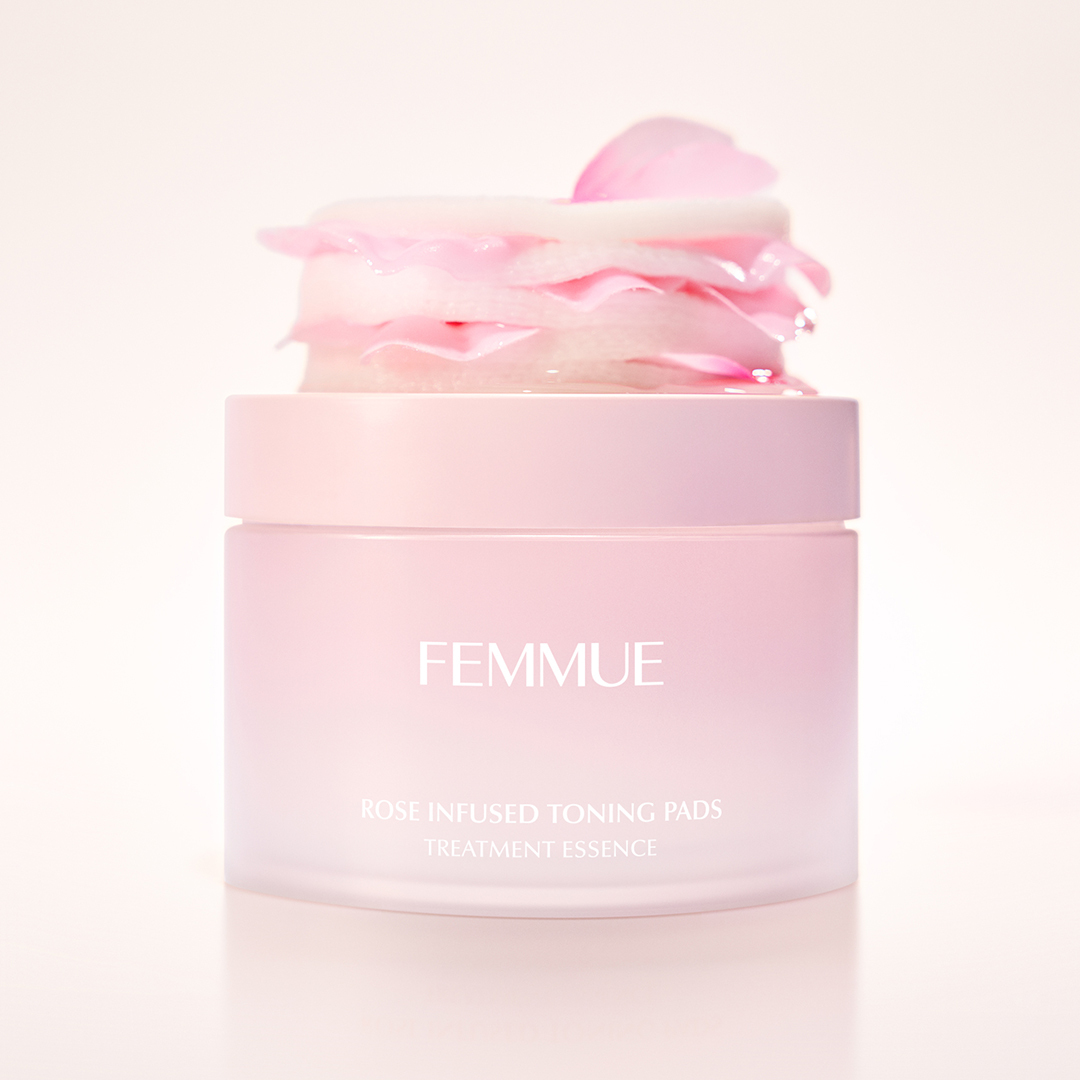 FEMMUE Rose Infused Toning Pads 玫瑰精華浸潤爽膚棉片 50枚入 160ml