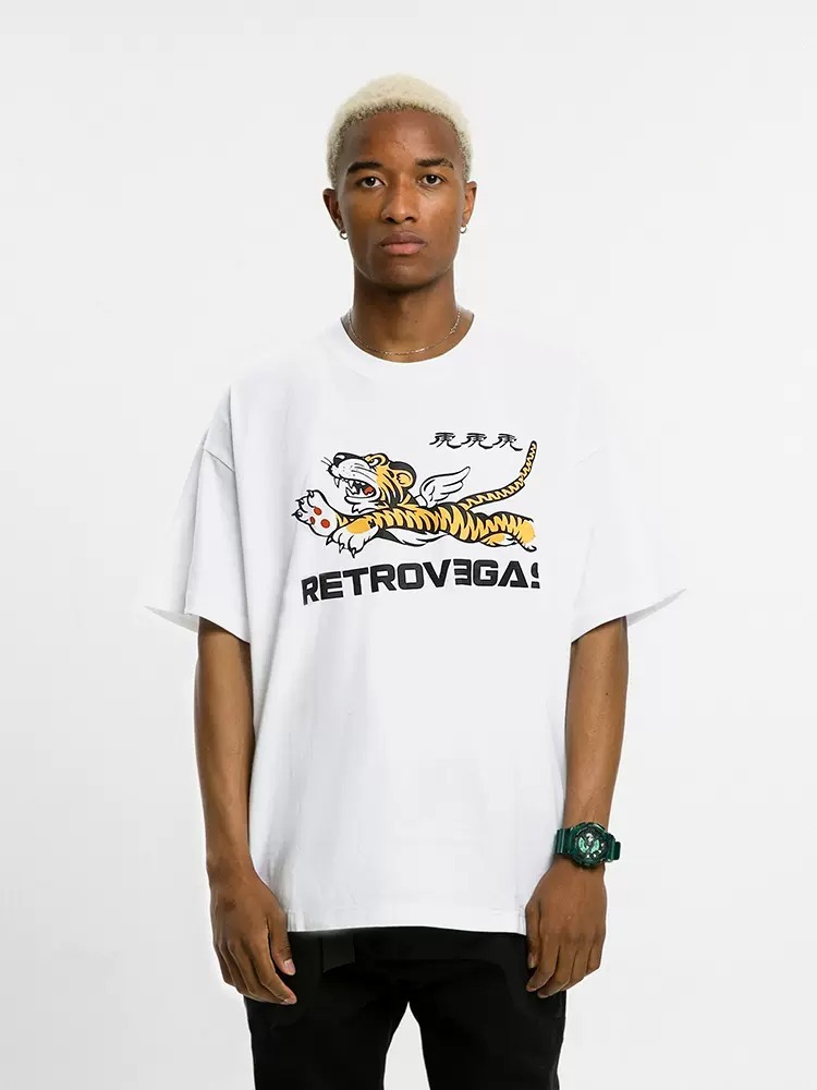 RTVG 嘻哈 飛虎印花Logo 兩色 短袖 T