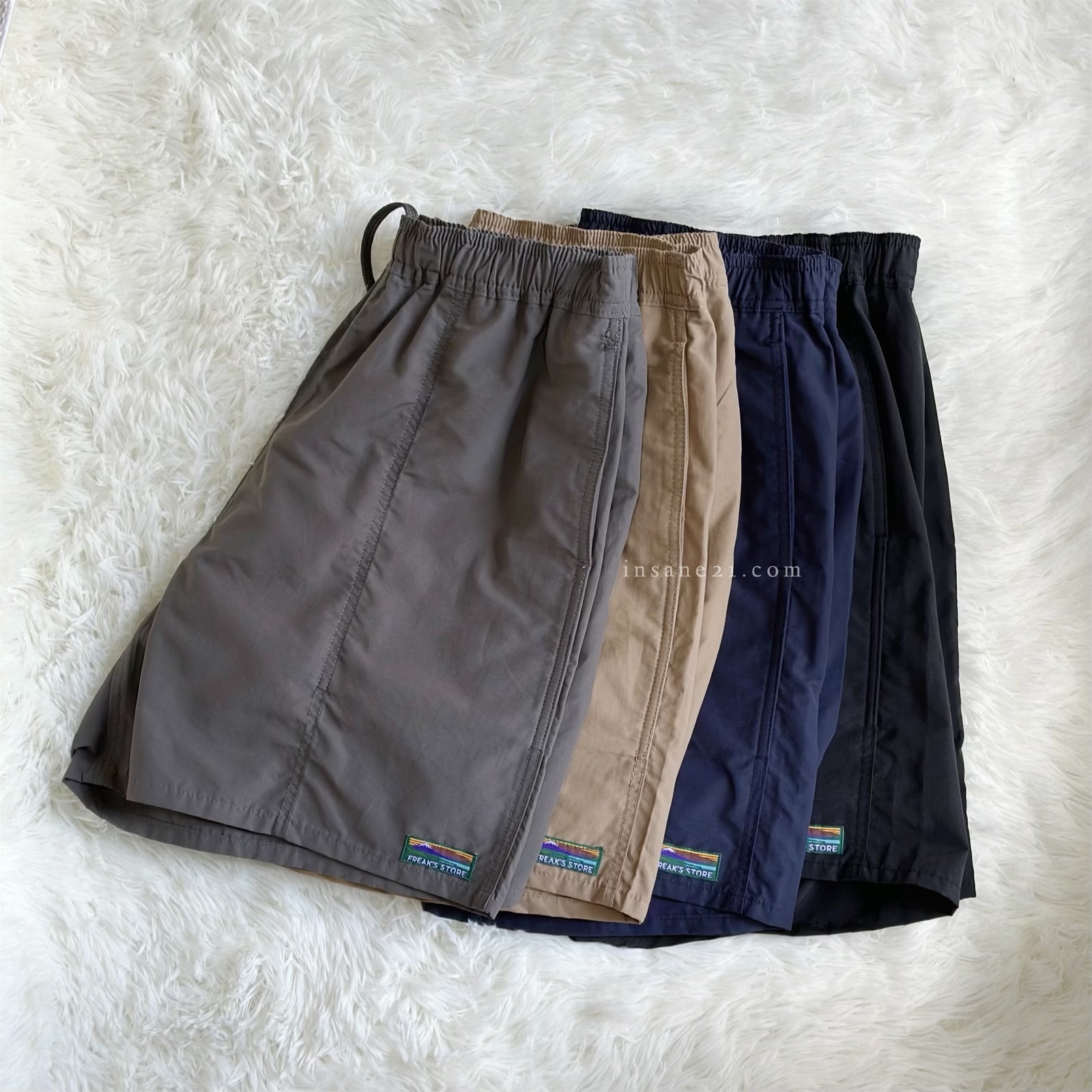 FREAK'S STORE 素色 短褲 海灘褲 可收納