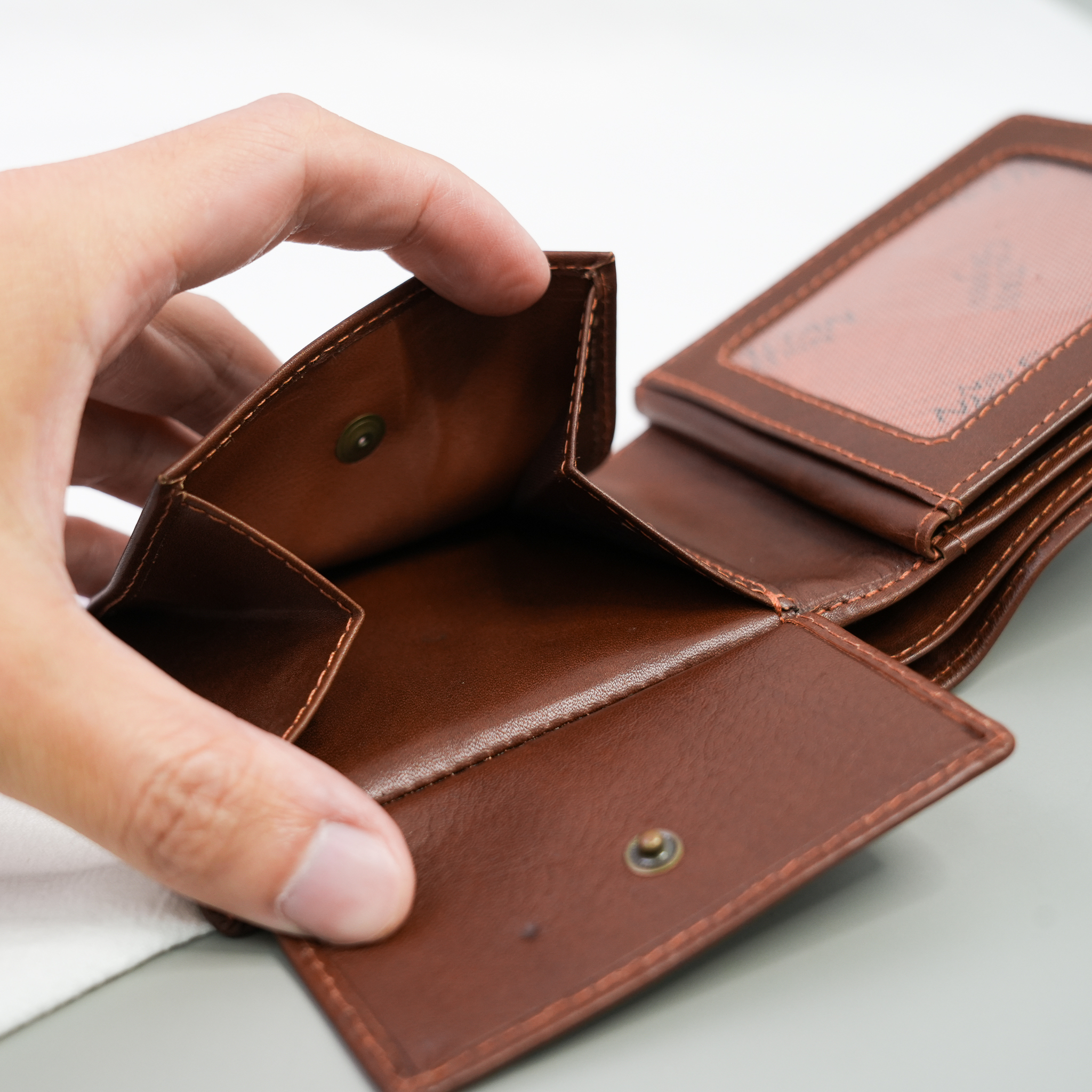 『新品上市』老爺有喜  真皮三頁式零錢包短夾(075137cd)