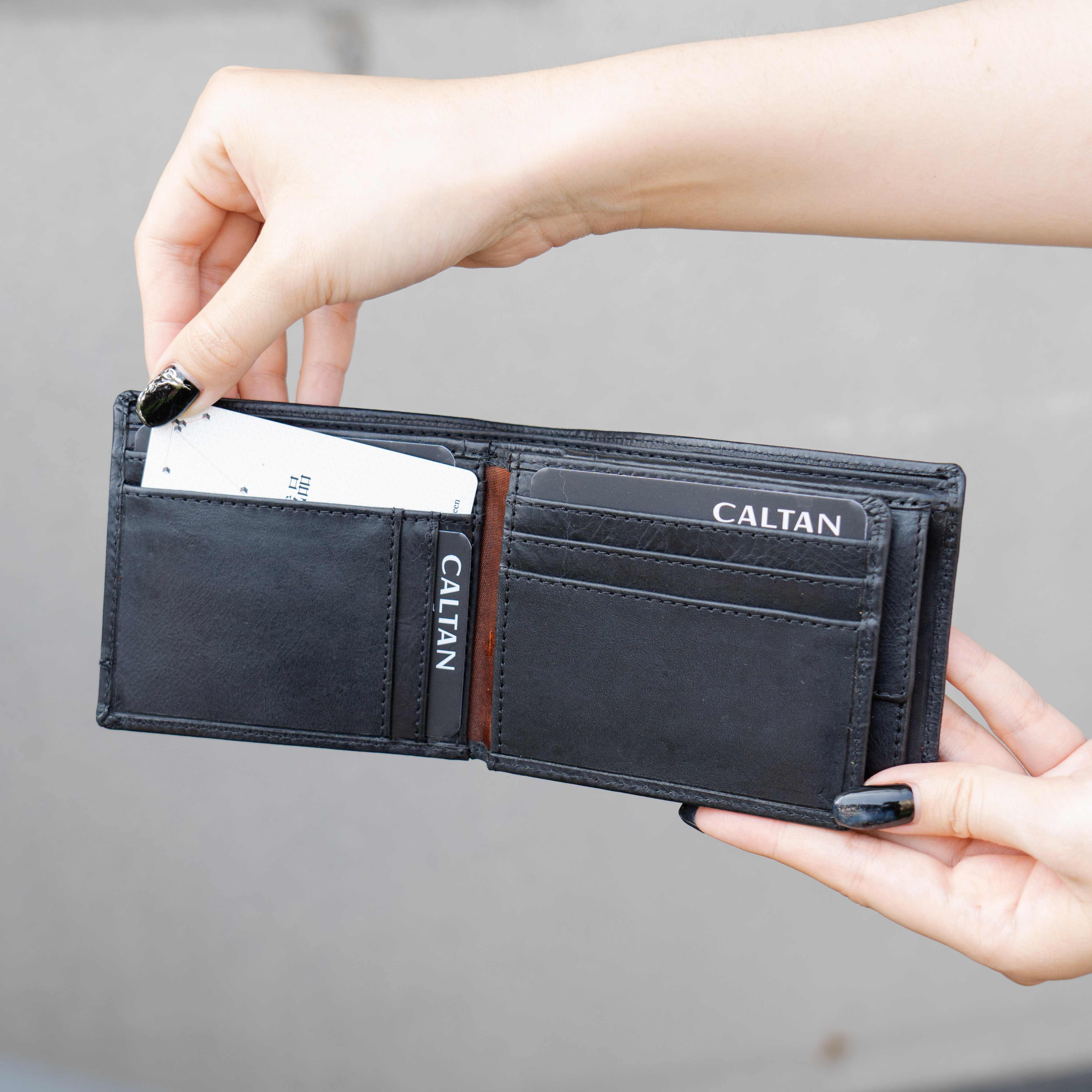 『新品上市』老爺有喜  真皮三頁式零錢包短夾(075137bk)