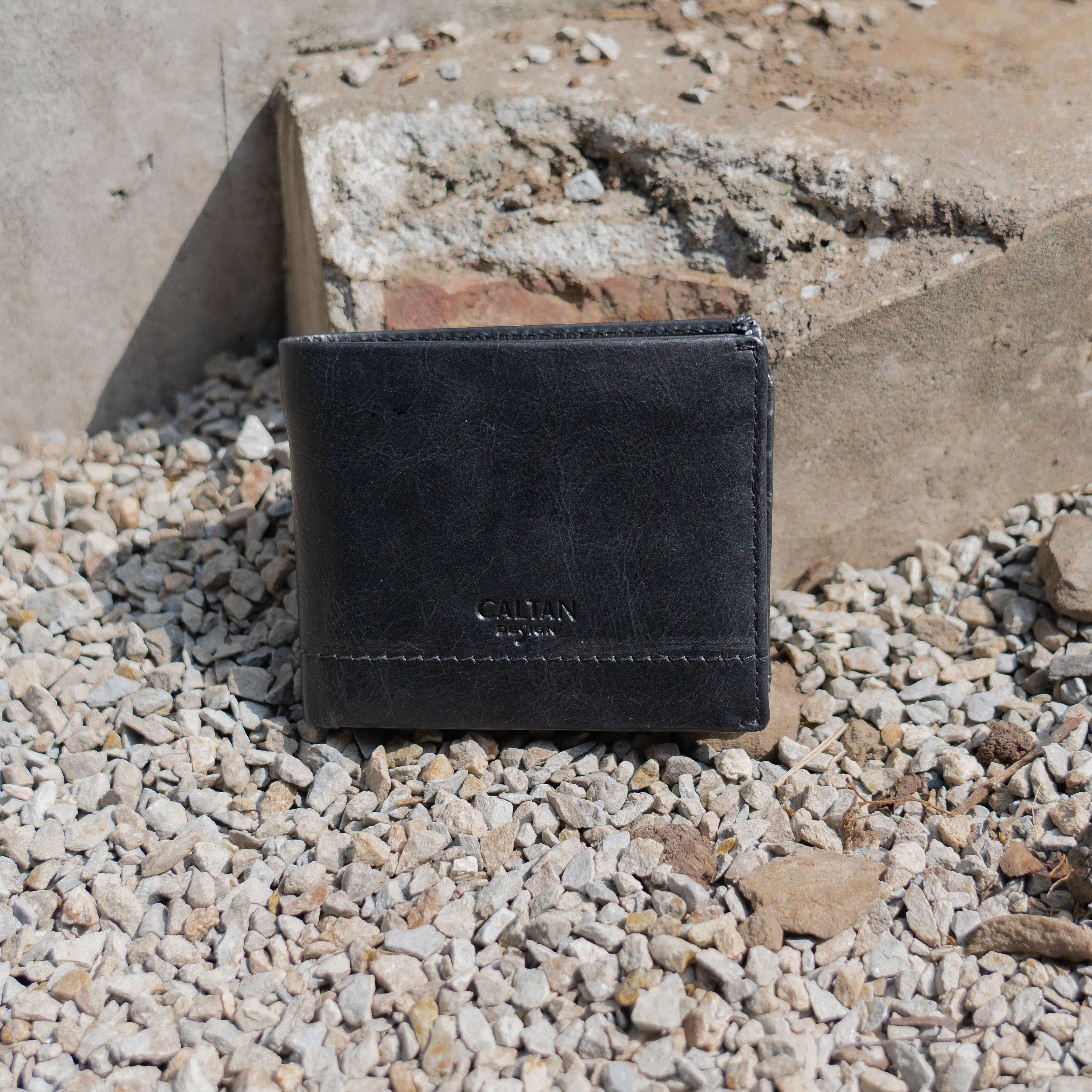 『新品上市』老爺有喜  真皮三頁式零錢包短夾(075137bk)