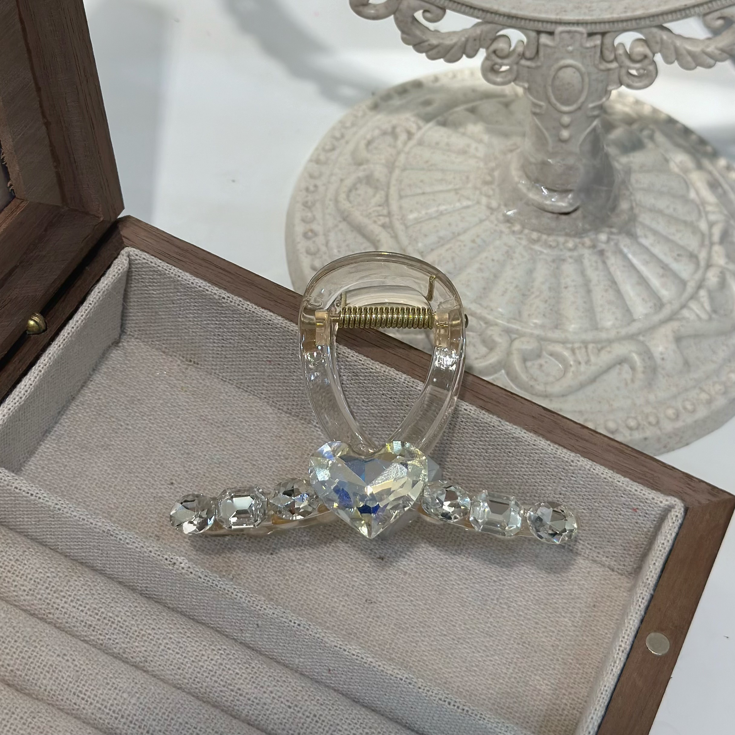 G17愛心水鑽半頭鯊魚夾