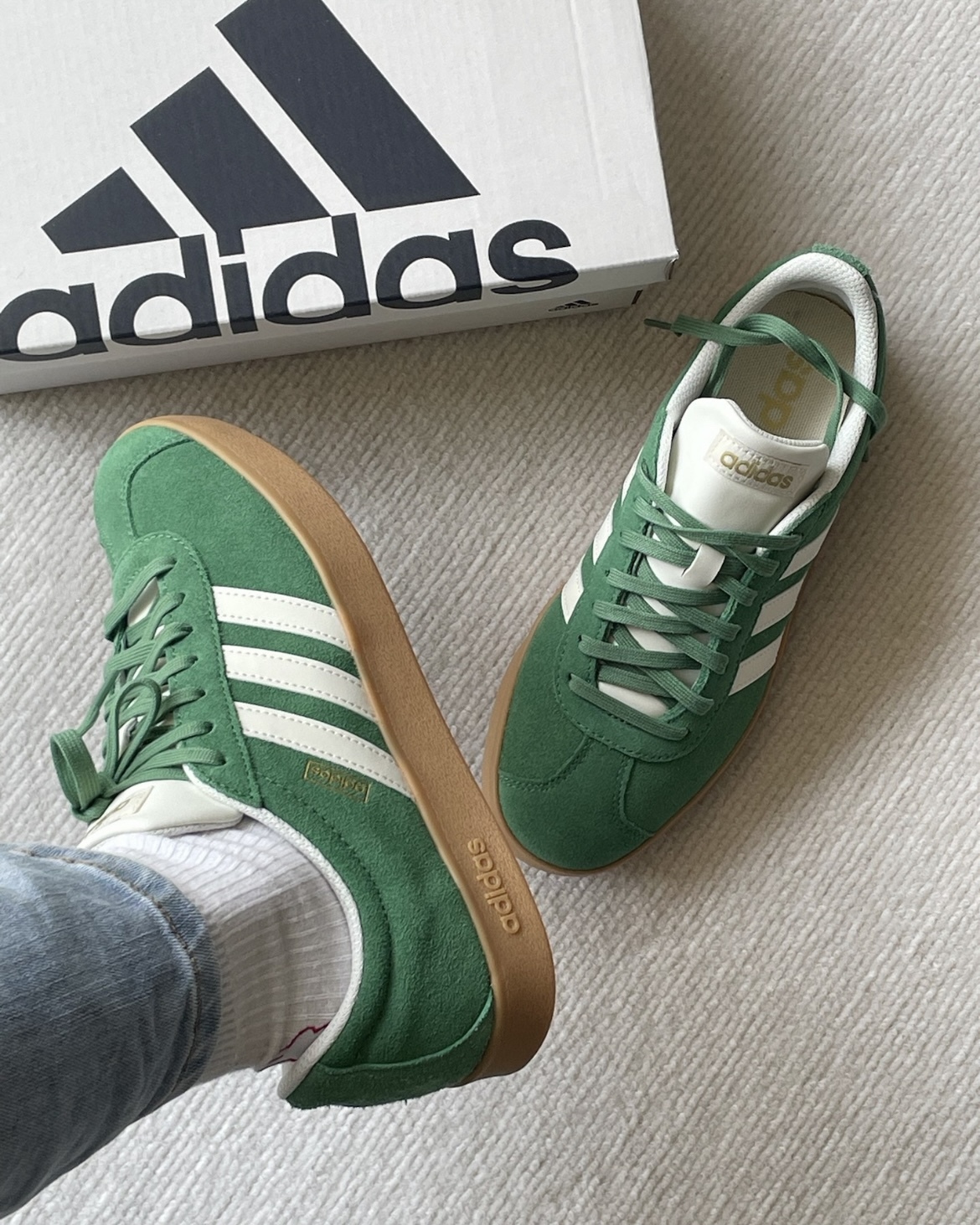 【現貨】Adidas Neo Vl Court 2.0 德訓鞋 焦糖底 麂皮 森林綠