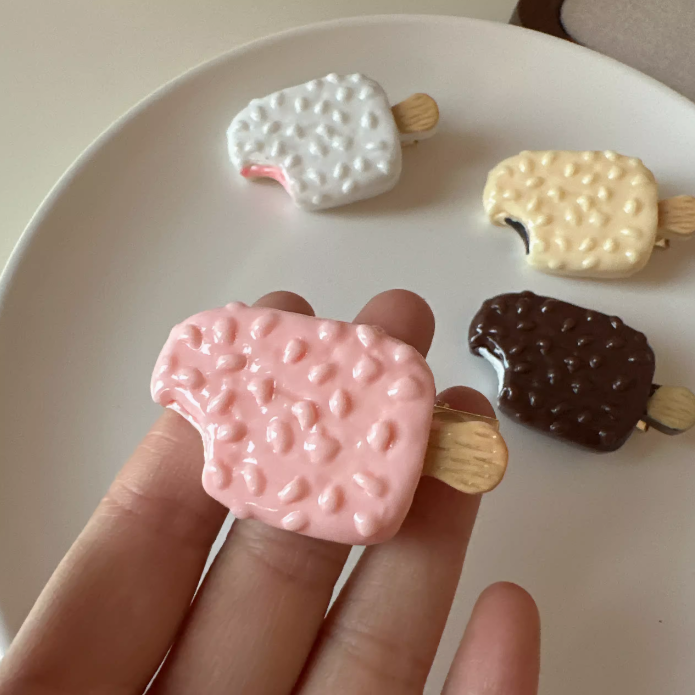 [4 FOR RM10] Cute Fun Crispy Ice Cream Bar Hair Clip