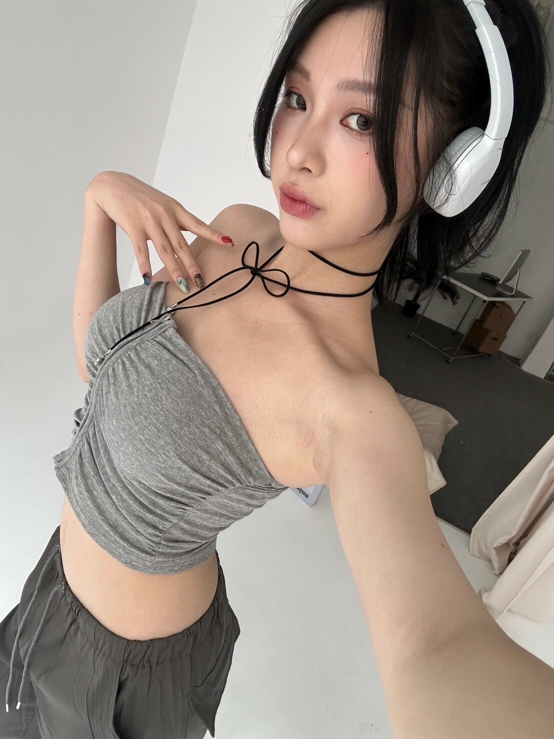 超多綁法!! 愛心黑色綁繩（現貨）