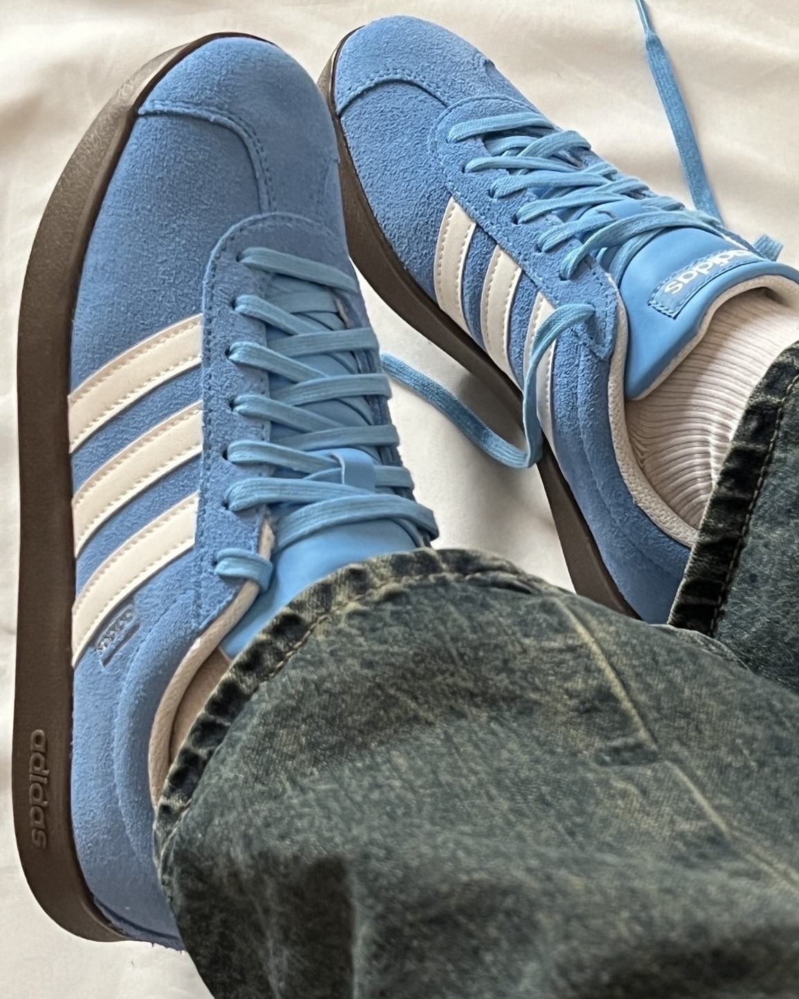 【現貨】Adidas Neo Vl Court 2.0 德訓鞋 焦糖底 麂皮 寶寶藍