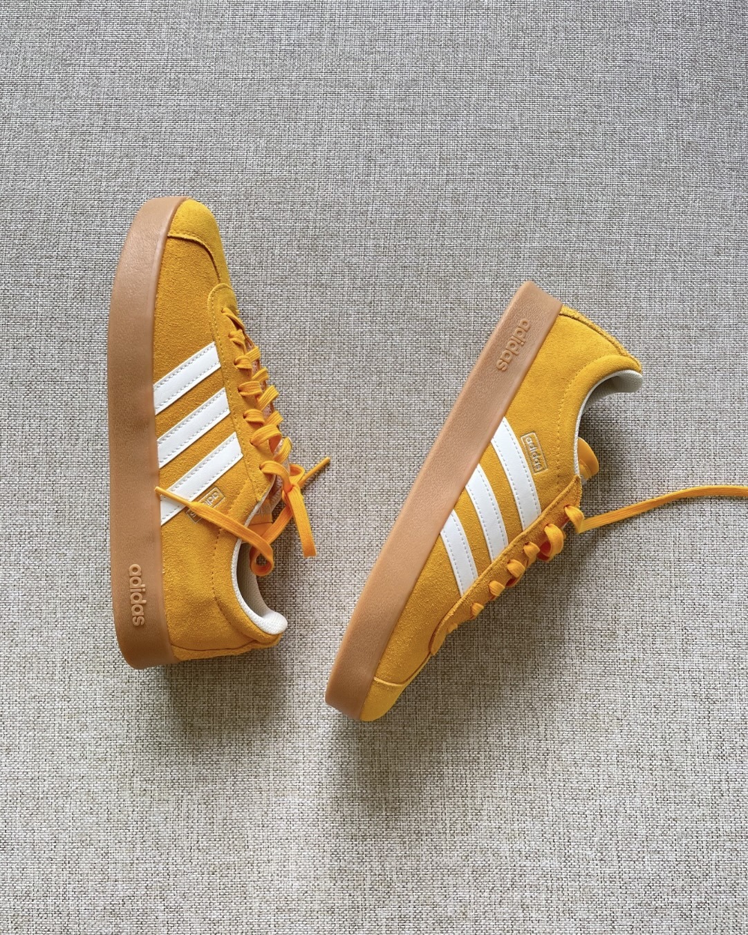 Adidas Neo Vl Court 2.0 德訓鞋 焦糖底 麂皮 夏日黃