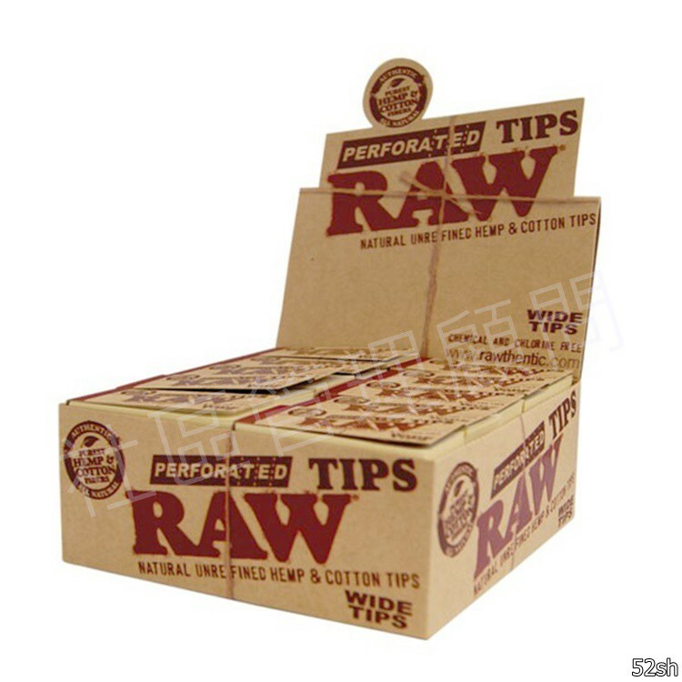 【RAW】西班牙原裝進口 加長型紙濾嘴 WIDE 58mm x 25mm、天然未漂白、每包50張 (紙濾嘴)
