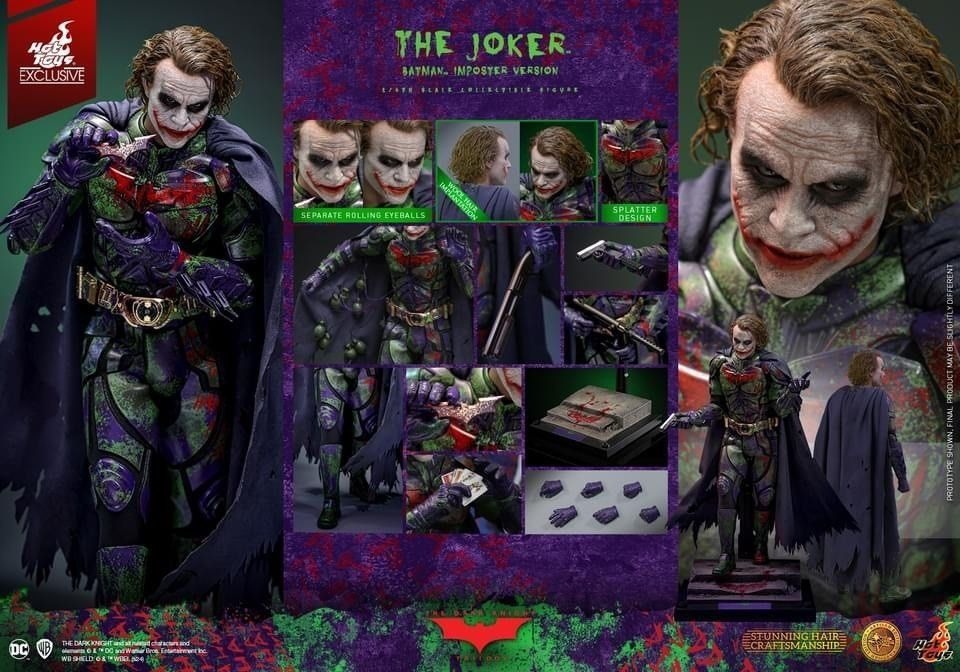 限量500隻 Hot toys MMS752AE TDK The Joker Batman Imposter Version 1/6 collectible action figure 夜神起義 MMS752 AE 小丑 蝙蝠俠偽裝戰衣植髮版 1/6可動收藏人偶