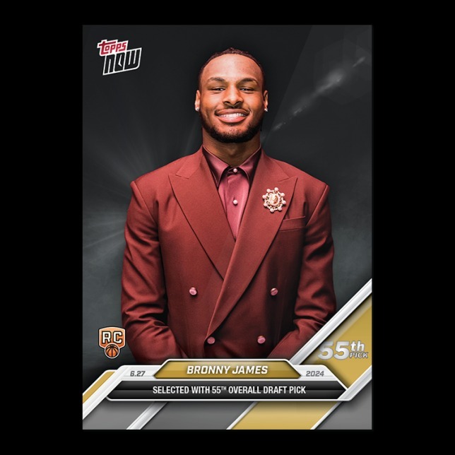 NBA球員卡 Bronny James - 2024 TOPPS NOW® Basketball Card D-9 - PR: 5814