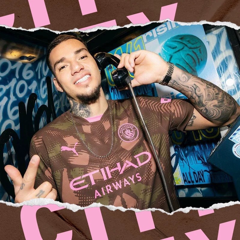 2024 Manchester City Brown Goalkeeper Shirt with Nameset