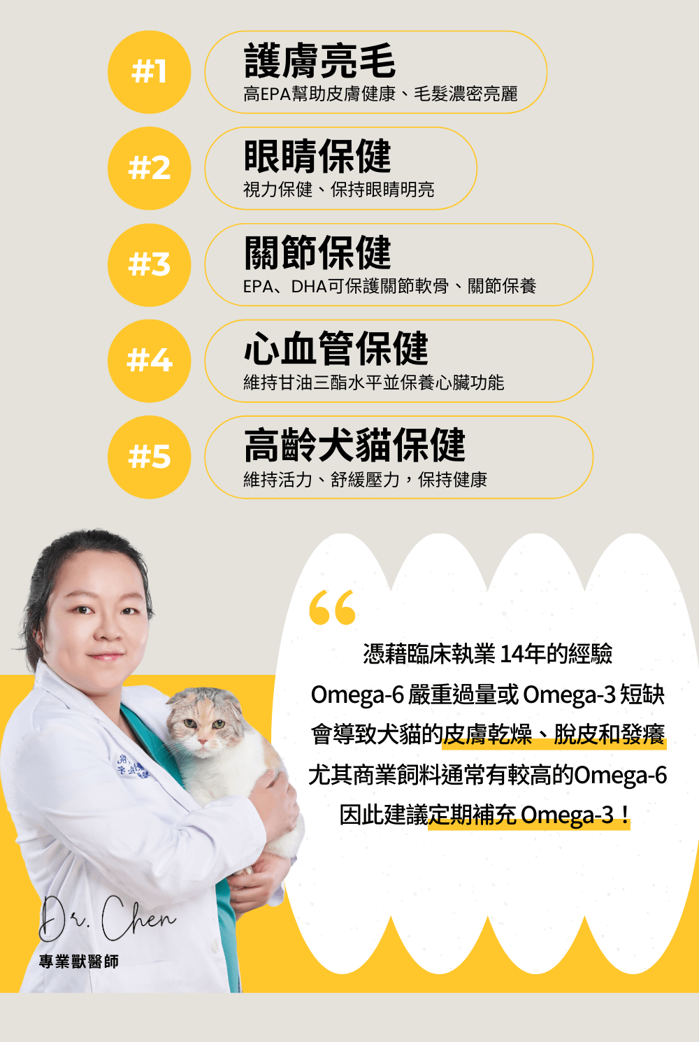 獸醫師說明寵物魚油五大好處