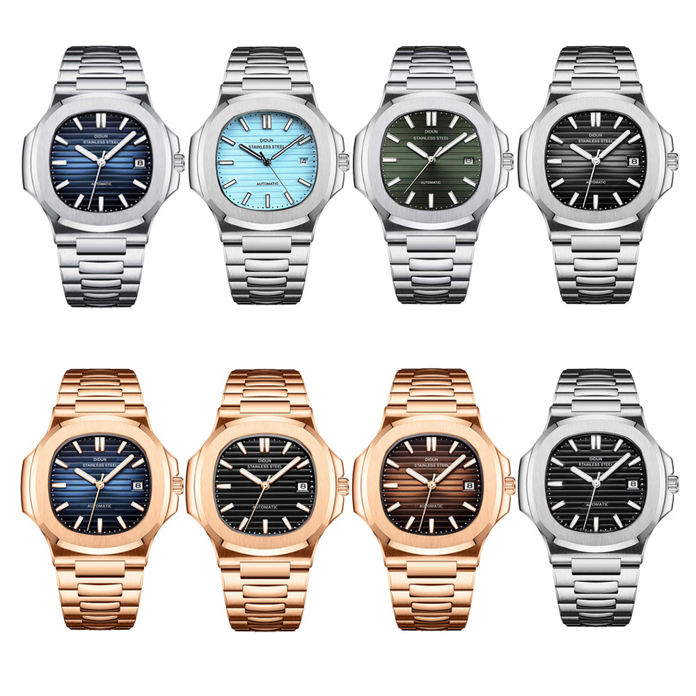 【DIDUN 迪頓】Nautilus 鸚鵡螺 經典 鋼帶 日期顯示 機械腕錶 星辰機芯 英國品牌