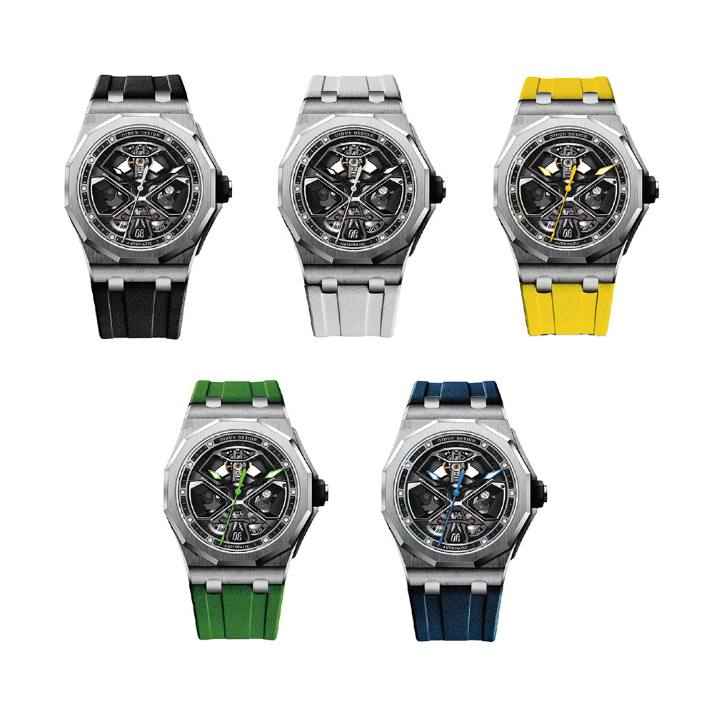 (預購)【DIDUN 迪頓】VD-RD系列 運動機械錶 夜光指針 矽膠錶帶 英國品牌 手錶