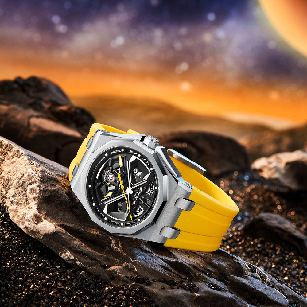 【DIDUN 迪頓】VD-RD系列 DDN- 011 運動機械錶 夜光指針 矽膠錶帶 英國品牌 手錶