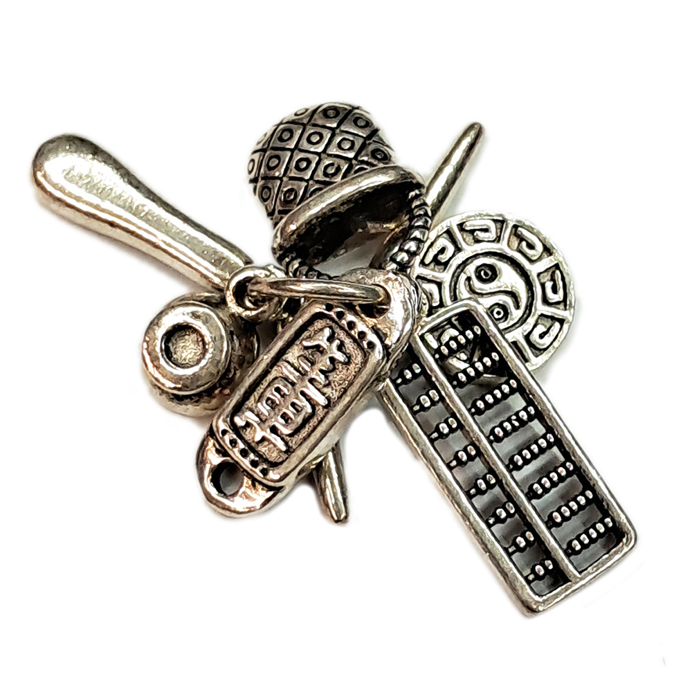 七寶{聚財}925純銀+黑繩項鍊【十方】147847