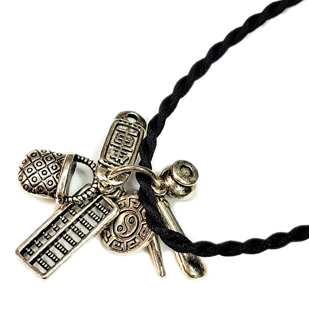 七寶{聚財}925純銀+黑繩項鍊【十方】147847