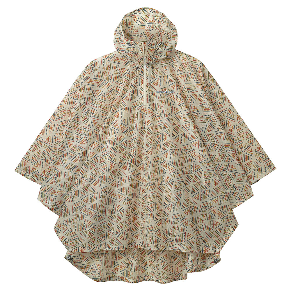 【防水防雨】montbell: Print Trekking Rain Poncho