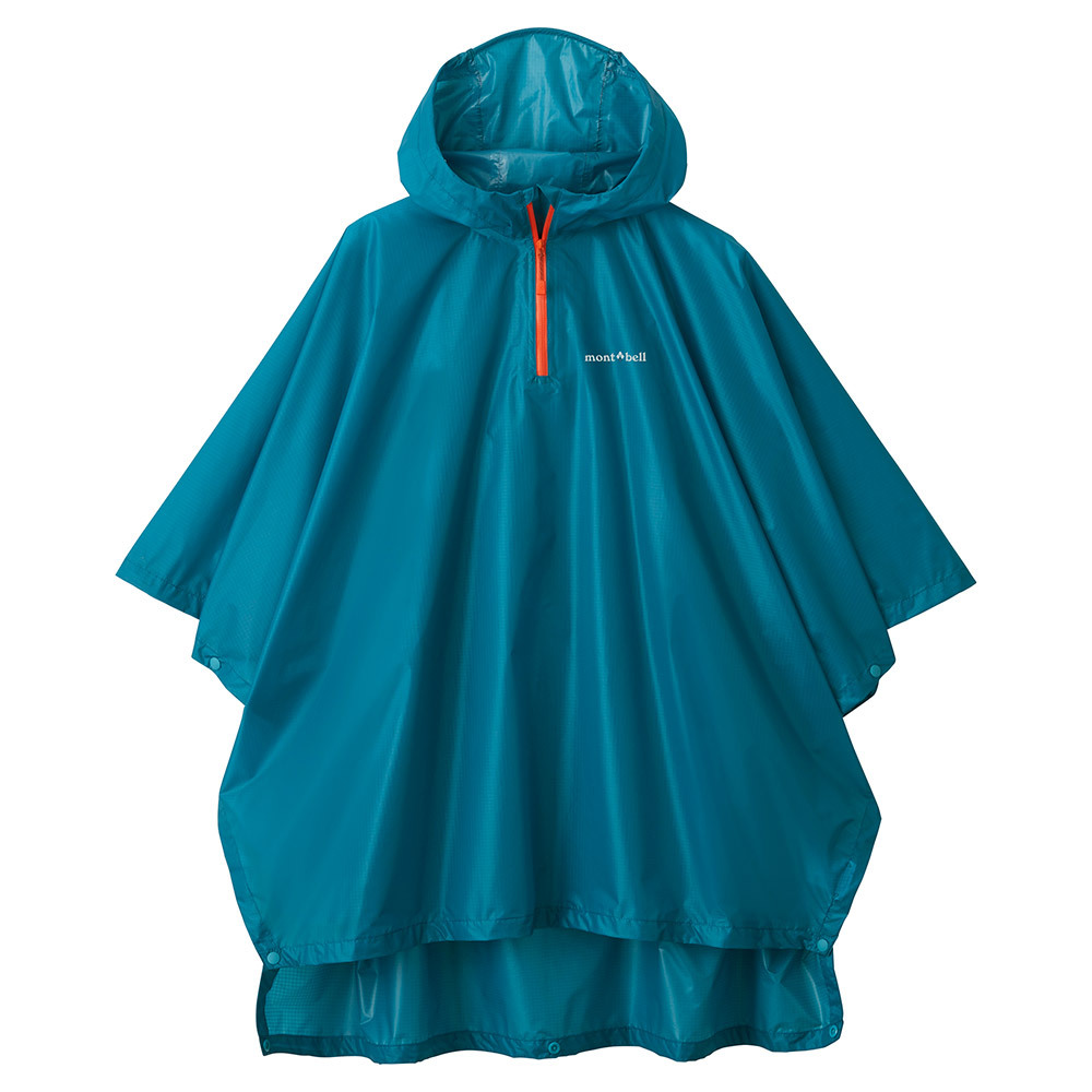 【防水防雨】montbell: Trekking Rain Poncho Kid's 125-155