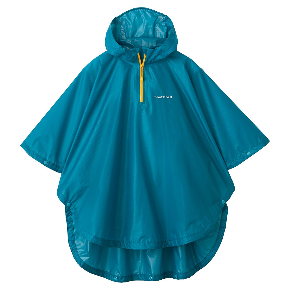 【防水防雨】montbell: Trekking Rain Poncho Kid's 110-140