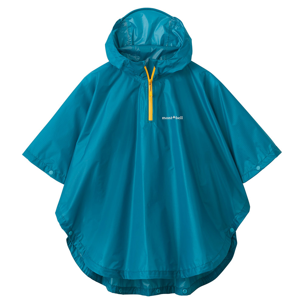 【防水防雨】montbell: Trekking Rain Poncho Kid's 95-125