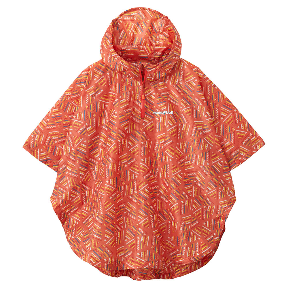 【防水防雨】montbell: Print Trekking Rain Poncho Kid's 95-125