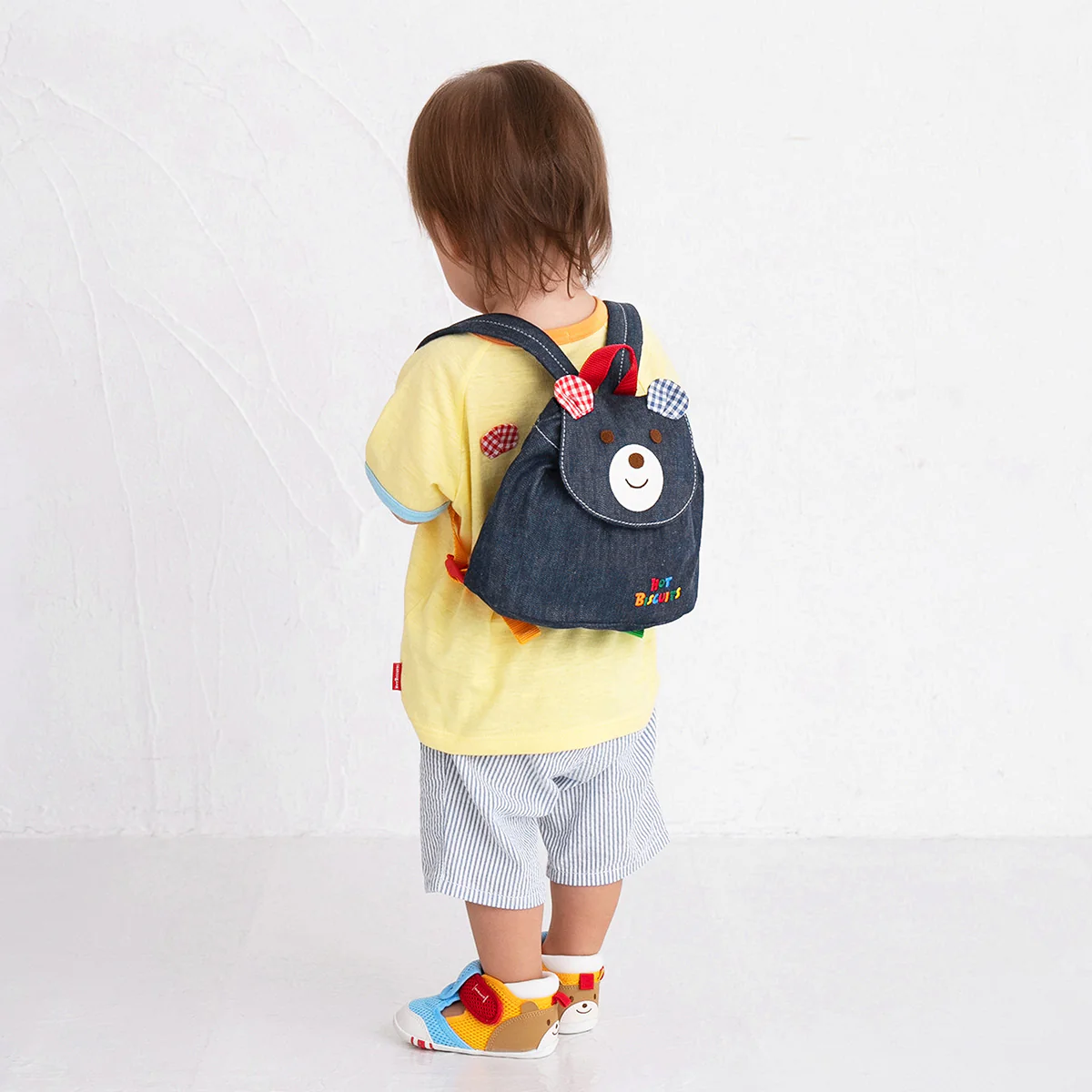 HOT BISCUITS Baby Denim Backpack NAVY BLUE