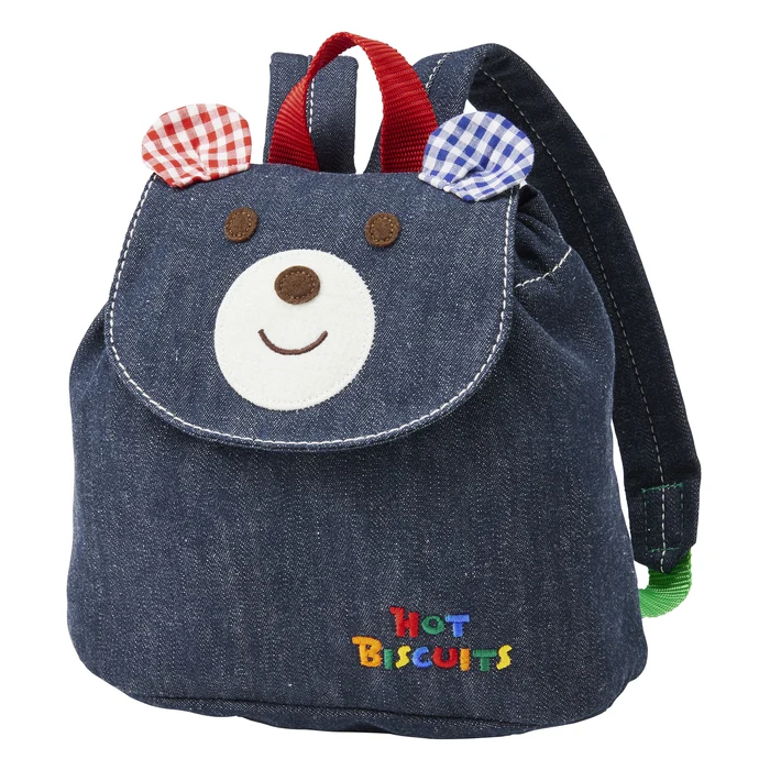 HOT BISCUITS Baby Denim Backpack NAVY BLUE