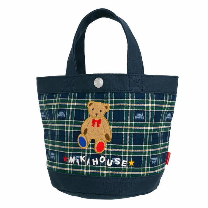 MIKI HOUSE Gorgeous Patch x Embroidery Tote Bag NAVY BLUE 