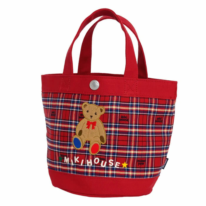 MIKI HOUSE Gorgeous Patch x Embroidery Tote Bag RED