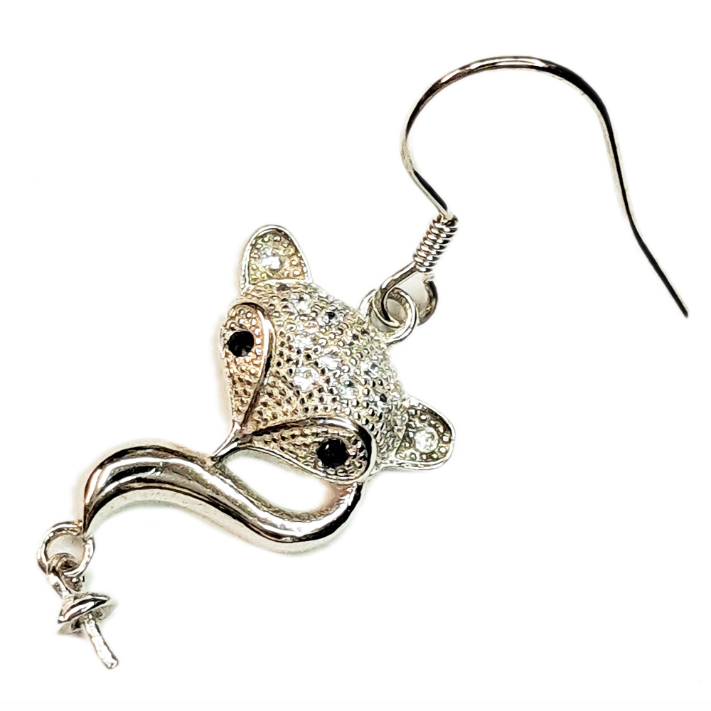 好姻緣狐狸純銀耳環配件2 公分1對【十方】146456