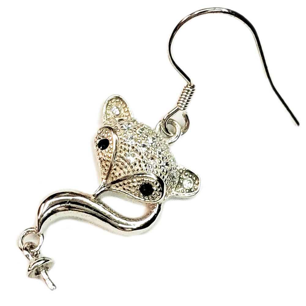 好姻緣狐狸純銀耳環配件2 公分1對【十方】146456