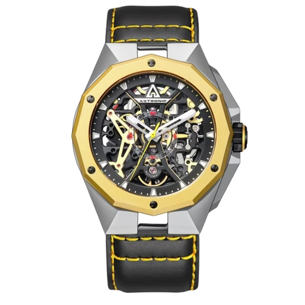 【ASTRONIC 天文】Astronic Apache系列 AS-AVE-64S 21顆寶石軸承 夜光 自動鏤空機芯 防指紋 機械錶