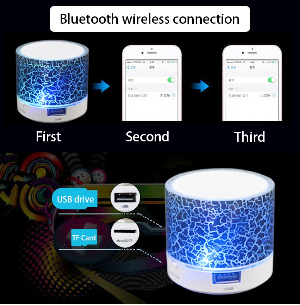 亮灯便携扩音器 mini bluetooth speaker