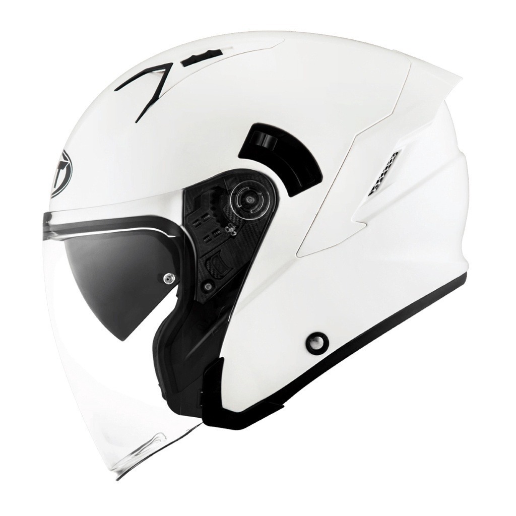 KYT NF-J 亮光白  素色 內墨片帽款 3/4帽款