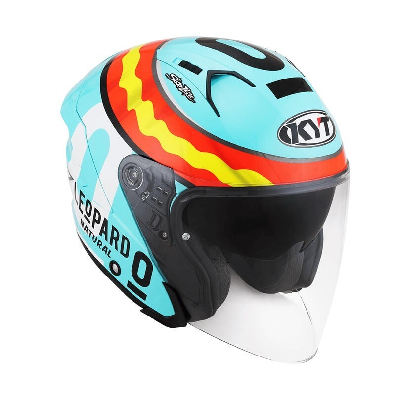 KYT NF-J #5黃 選手彩繪 亮光 內墨片帽款 3/4帽款