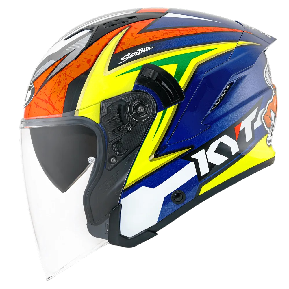 KYT NF-J #19義大利 選手彩繪 亮光 內墨片帽款 3/4帽款