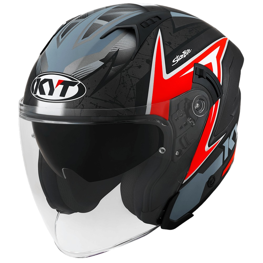 KYT NF-J #19紅 選手彩繪 消光 內墨片帽款 3/4帽款