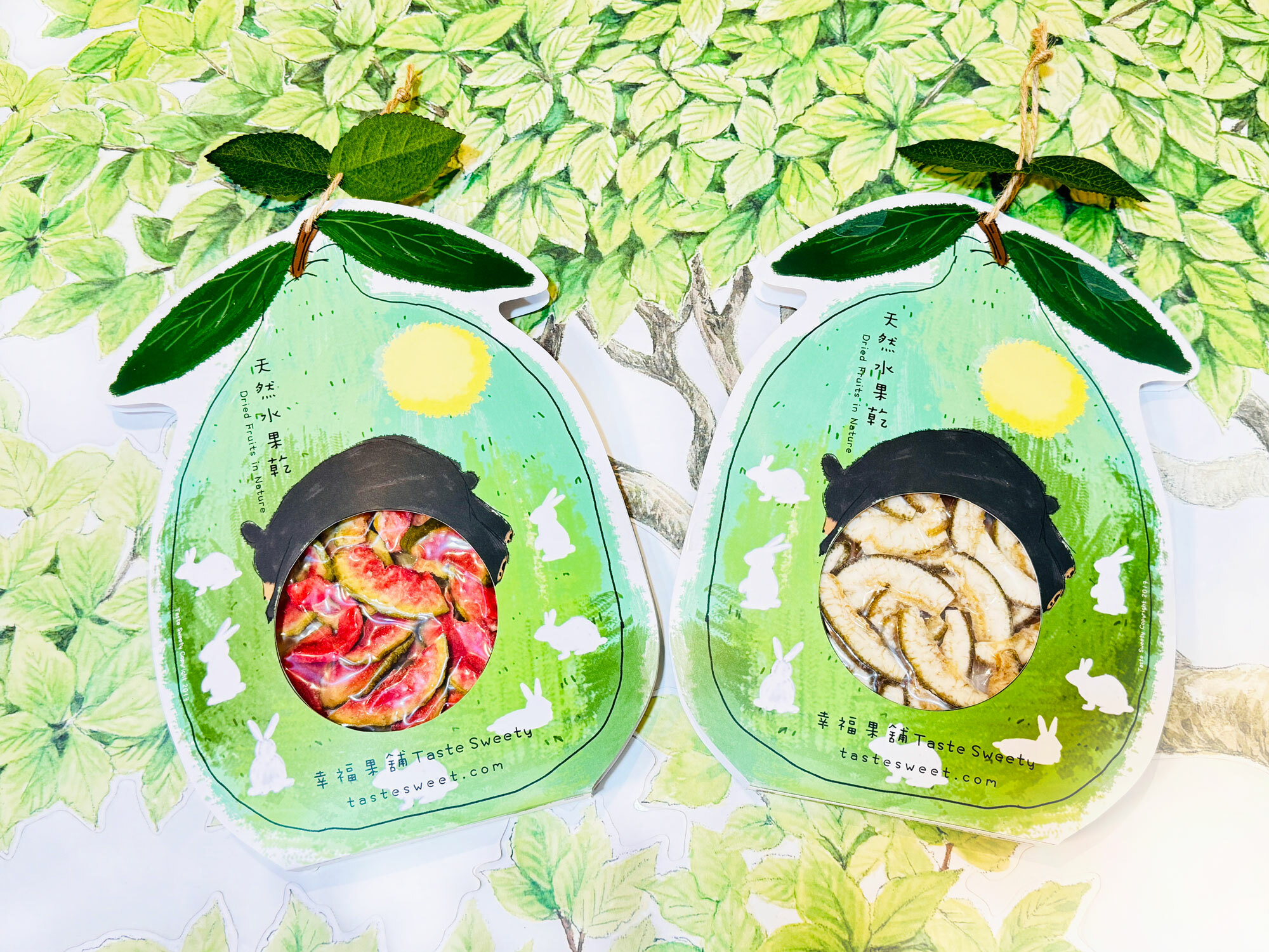 月兔柚子熊手提造型水果乾