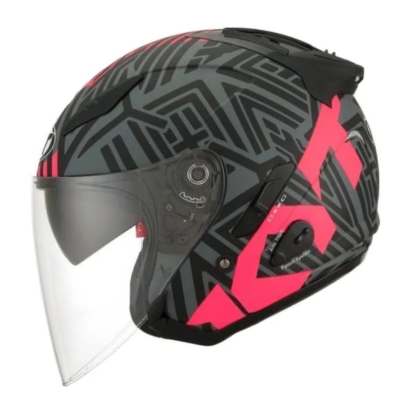 KYT DJ #N粉 彩繪 亮光 內墨片帽款 3/4帽款