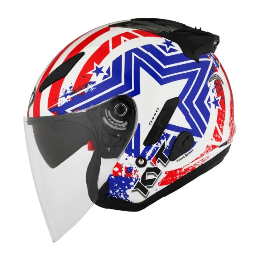 KYT DJ #S2白 彩繪 亮光 內墨片帽款 3/4帽款